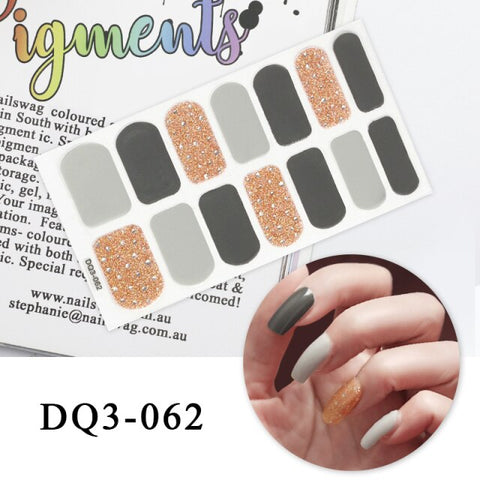 New Year Nail Sticker Shiny Patterned Nail Art Decor Sticker Inpluser