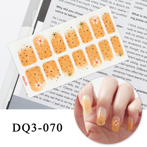 New Year Nail Sticker Shiny Patterned Nail Art Decor Sticker Inpluser