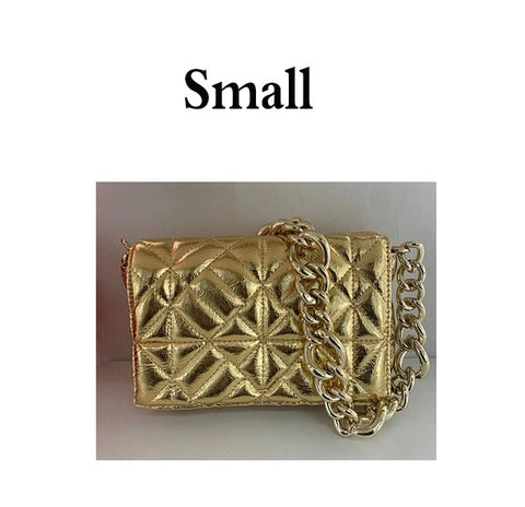 Thick Chain Quilted Handbag Clutch Bags Ladies Hand Bag