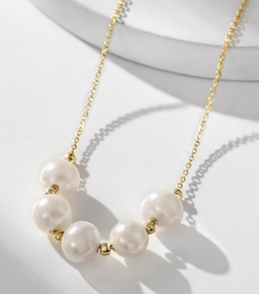 2022 New design Simple and elegant pearl chain  necklace for women Inpluser