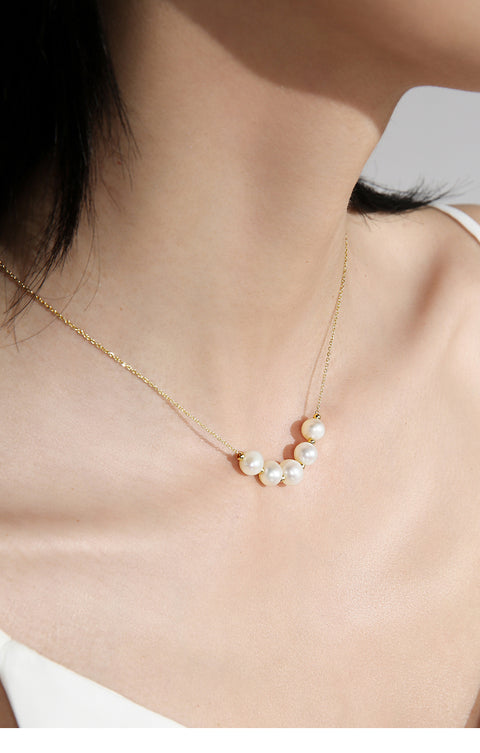 2022 New design Simple and elegant pearl chain  necklace for women Inpluser