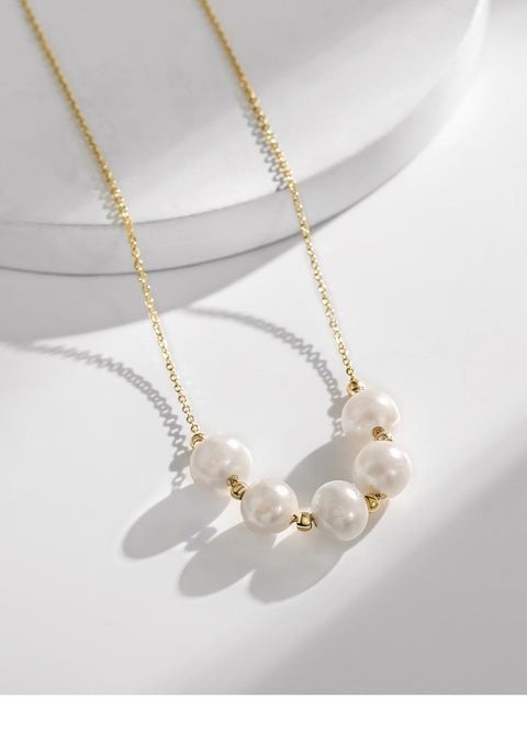 2022 New design Simple and elegant pearl chain  necklace for women Inpluser