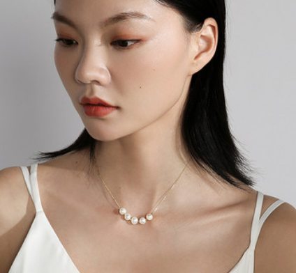 2022 New design Simple and elegant pearl chain  necklace for women Inpluser