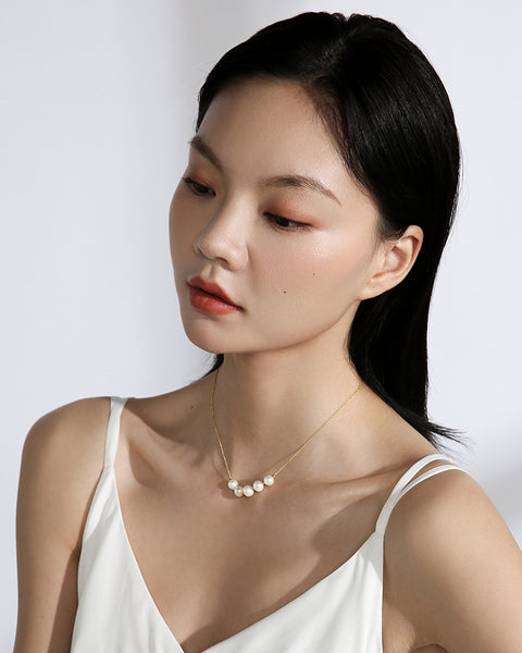 2022 New design Simple and elegant pearl chain  necklace for women Inpluser