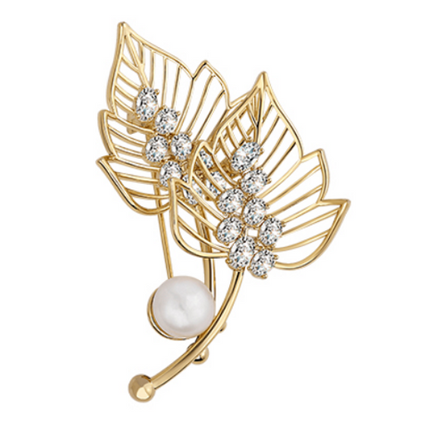 2022 New design fashion Cute hollow leaf brooch